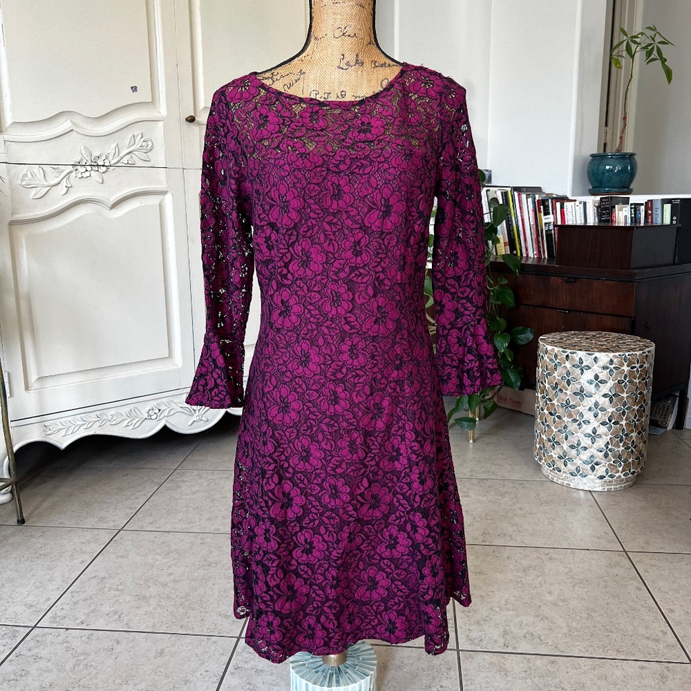 American Living Lace Magenta Dress NWOT